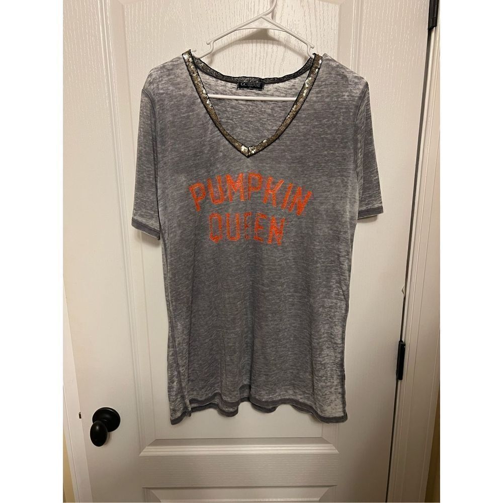 Gameday Couture Pumpkin Queen sparkle top